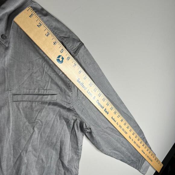 Land Rover Button Down Shirt Men’s M Gray Long Sleeve 100% Cotton Logo Embroider - Picture 5 of 14